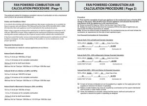 Welcome to NCI's Combustion air charts